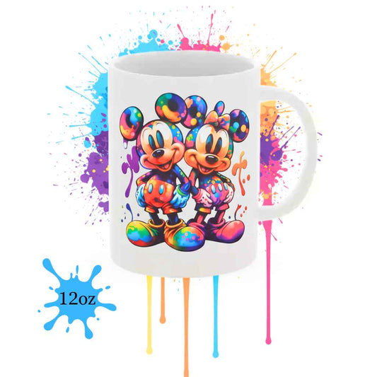 Color Splash Mouse Duo - Glass Cups & Mug Color Splash Mouse Duo - Glass Cups & Mug