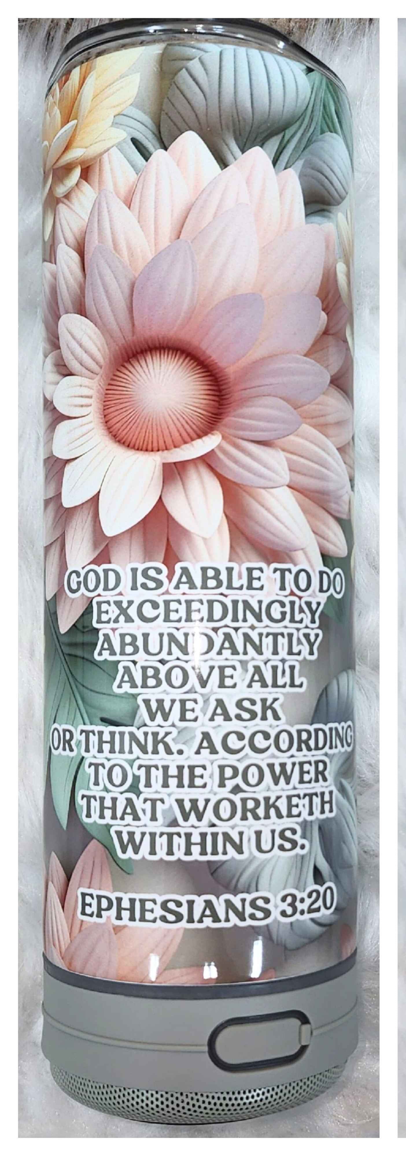 3D Flower Bluetooth Speaker Tumbler - Kiki's Custom Inspirations