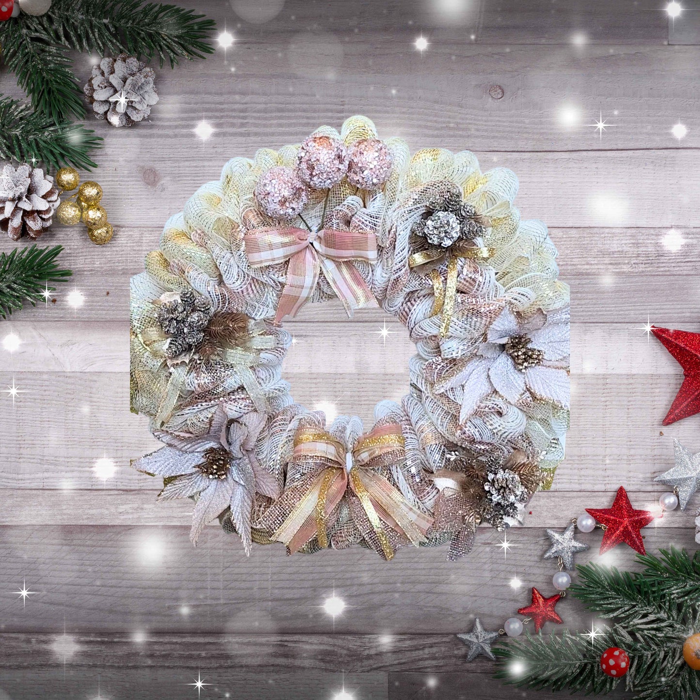 Rose Gold Wreath - Kiki's Custom Inspirations