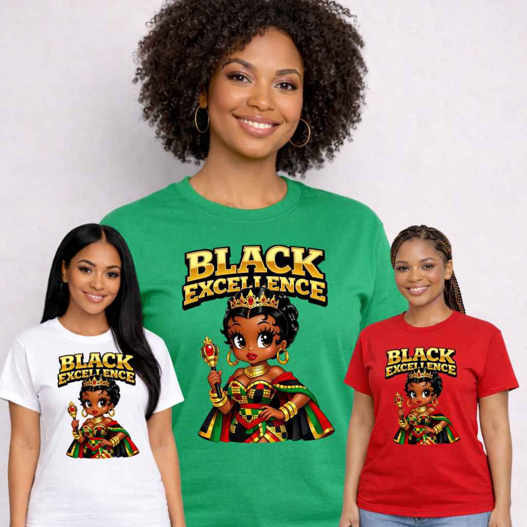 Black Excellence Queen Graphic T-Shirt | Black History