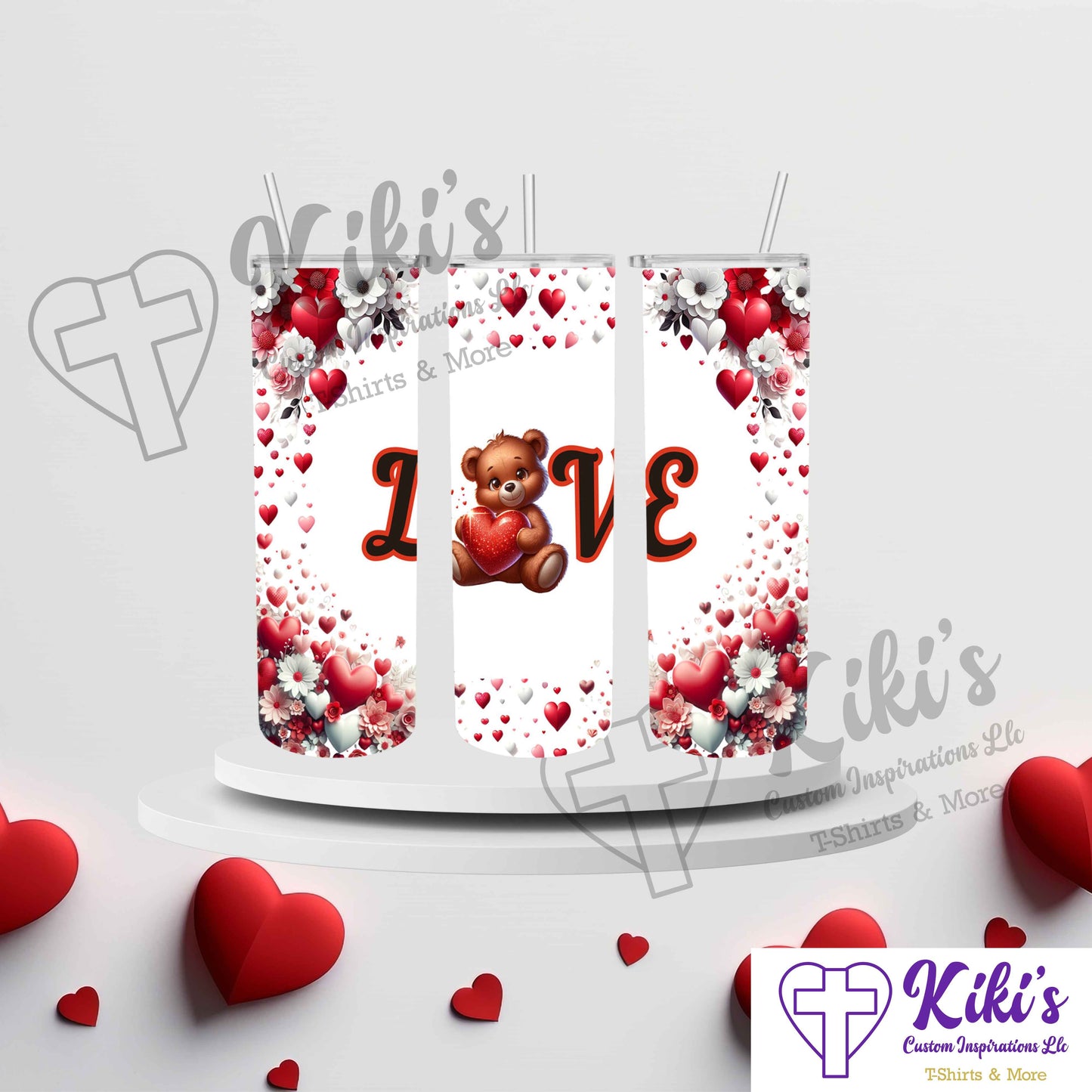 Custom Love Bear Tumbler