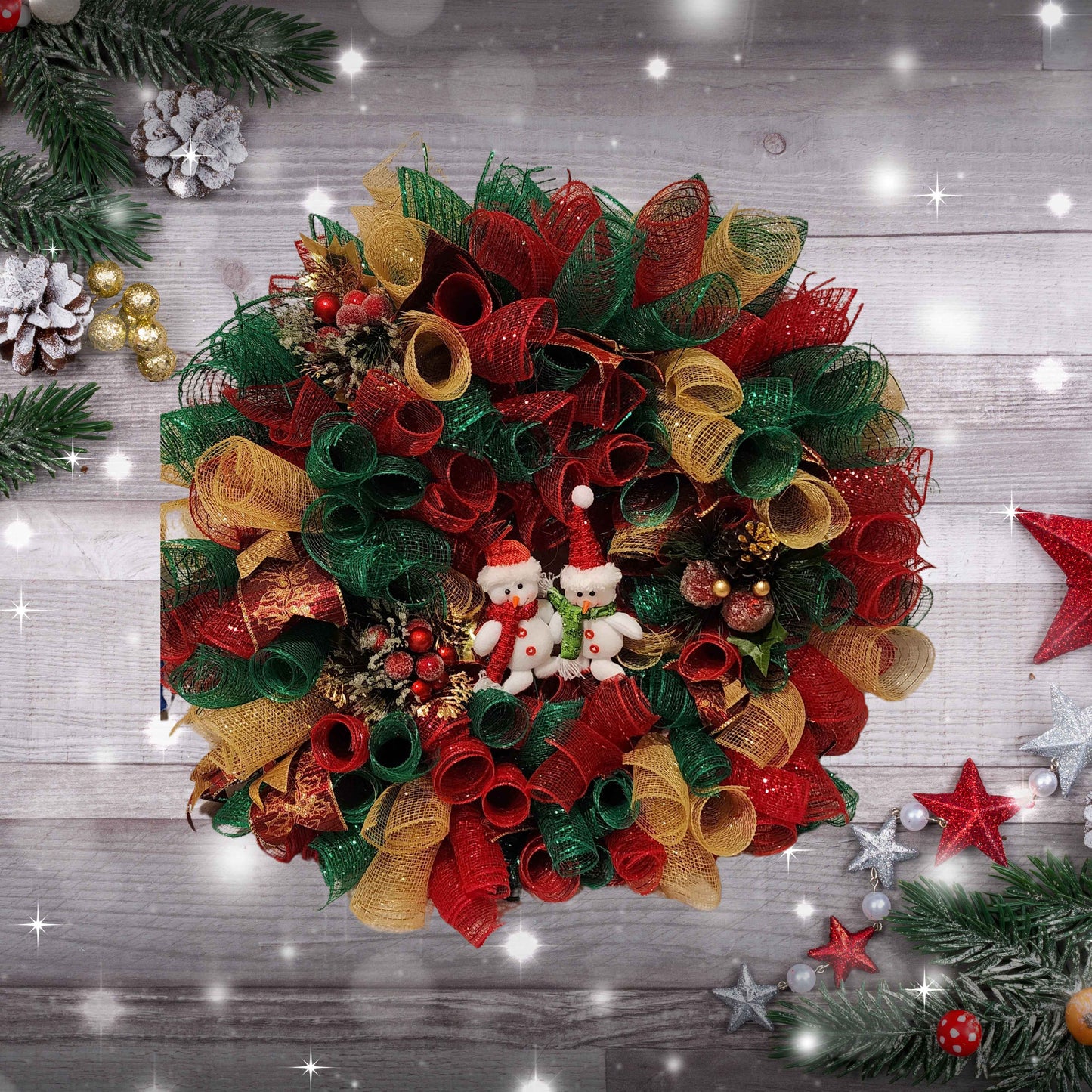 Christmas Spirit Wreath - Kiki's Custom Inspirations wreaths