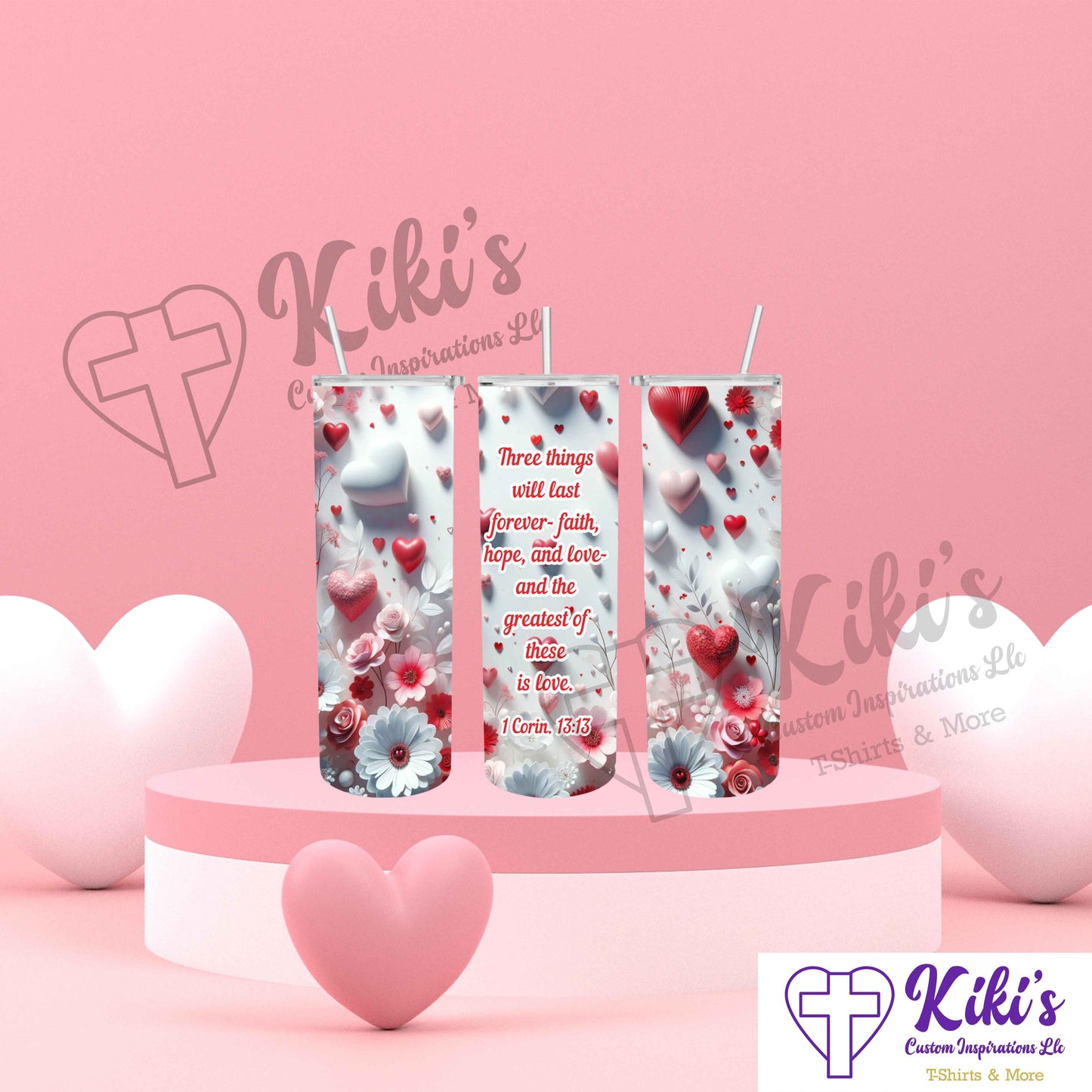 Corinthians Love Tumbler - Kiki's Custom Inspirations Drinkware