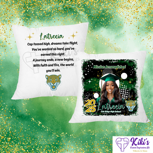 Senior Grad Pillows - 2 Sided (HS/College) - Kiki's Custom Inspirations Senior Grad Pillows - 2 Sided (HS/College) - Kiki's Custom Inspirations