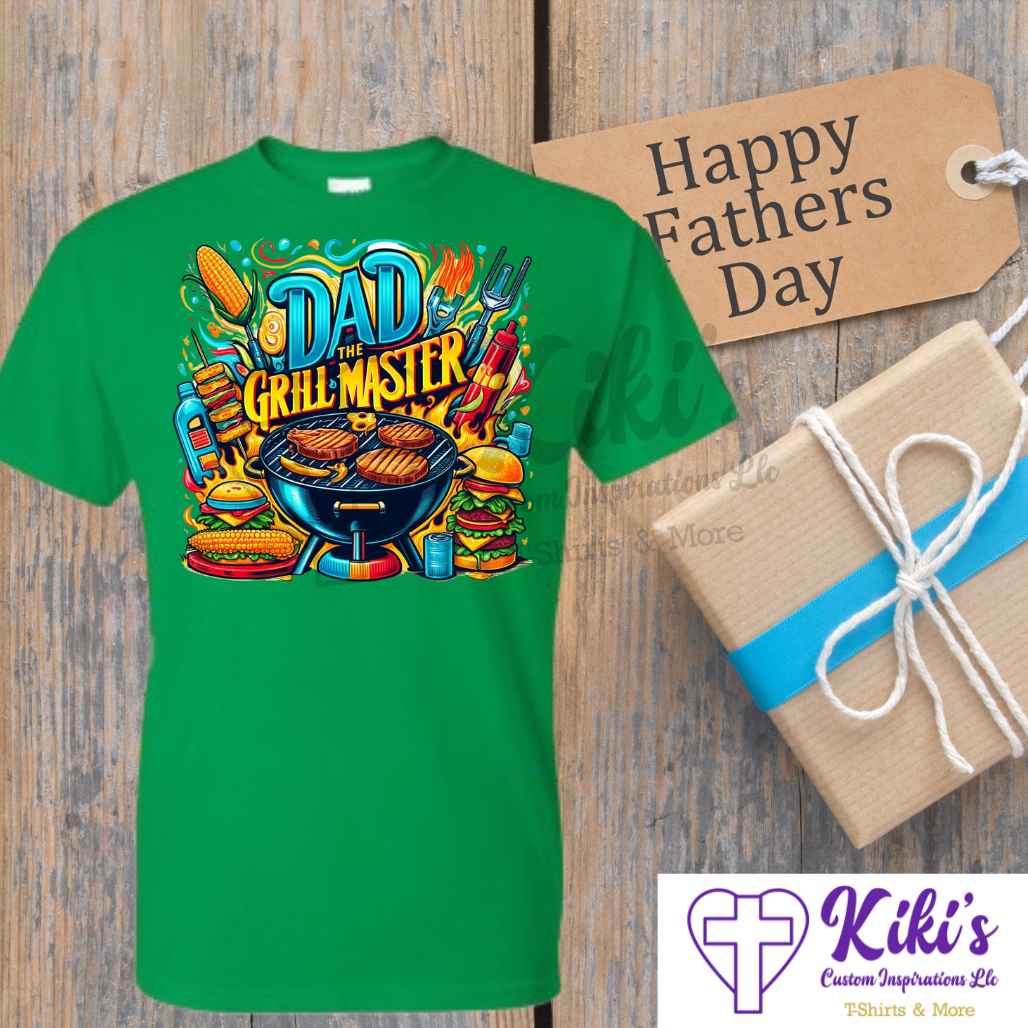 Dad The Grill Master T-Shirt - Kiki's Custom Inspirations DTF T-Shirt