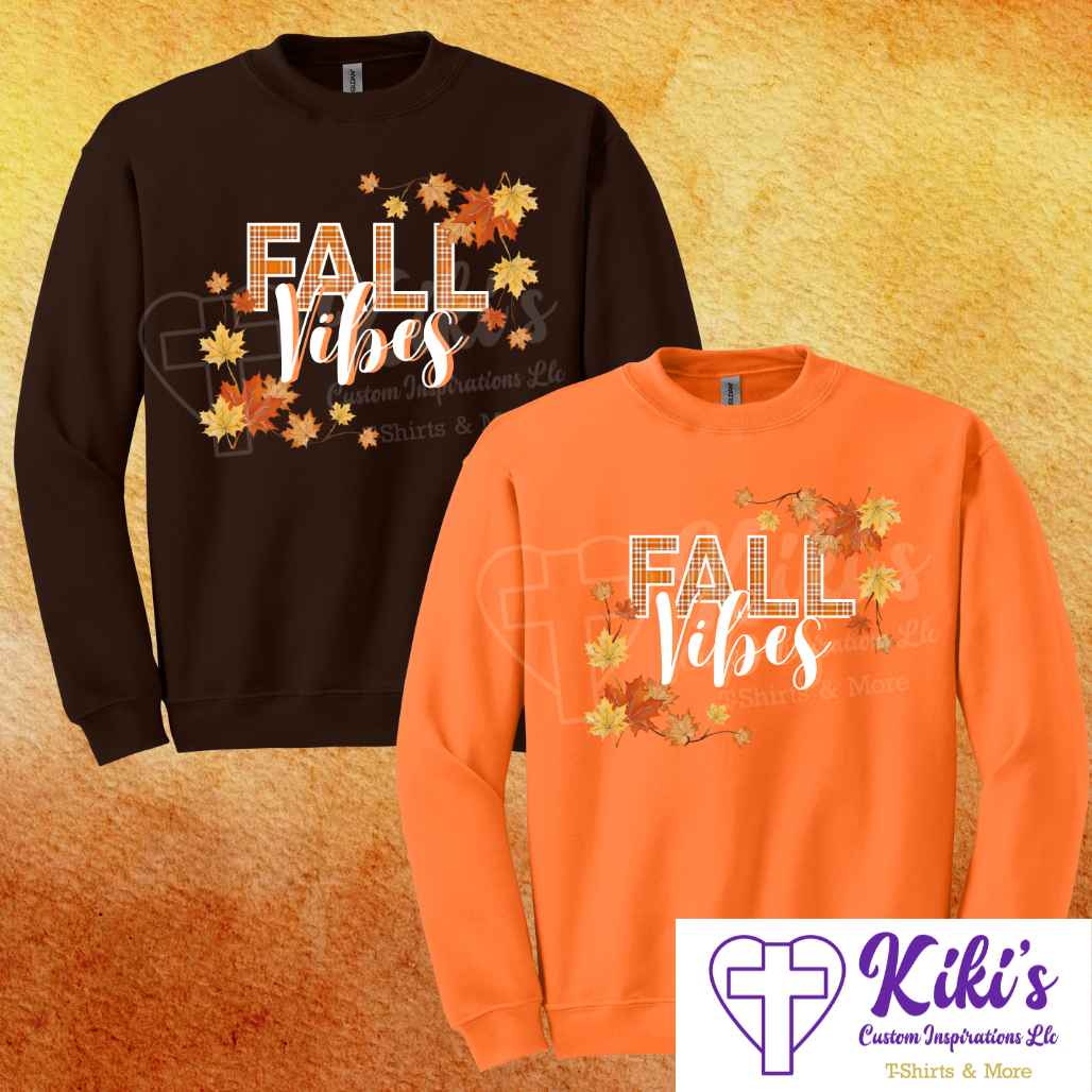 Fall Vibes Sweatshirts - Kiki's Custom Inspirations Sweatshirt