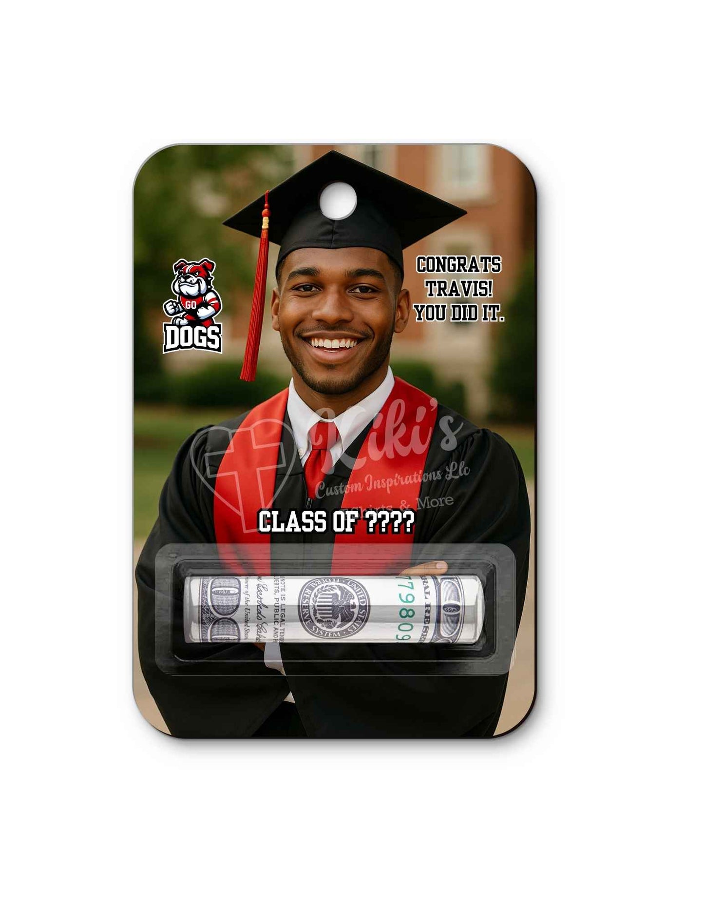 Personalized Graduation Money Holders – Custom Grad Gift with Photo, Name, School & Class Year