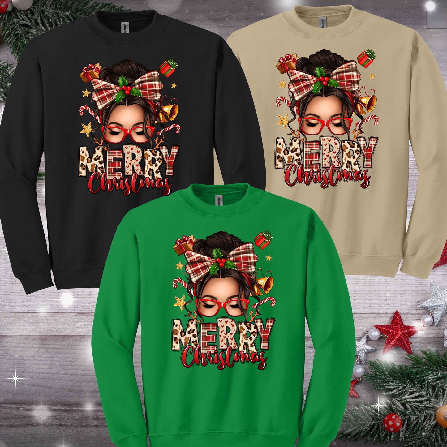 Merry Christmas Apparel - Kiki's Custom Inspirations T-Shirt, Long Sleeve, Sweatshirt