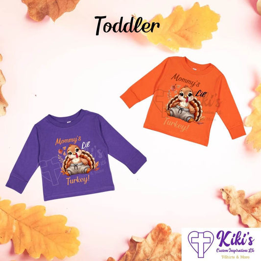 Mommy’s Lil’ Turkey Youth T-Shirts - Kiki's Custom Inspirations Kids DTF Tshirt Mommy’s Lil’ Turkey Youth T-Shirts - Kiki's Custom Inspirations Kids DTF Tshirt