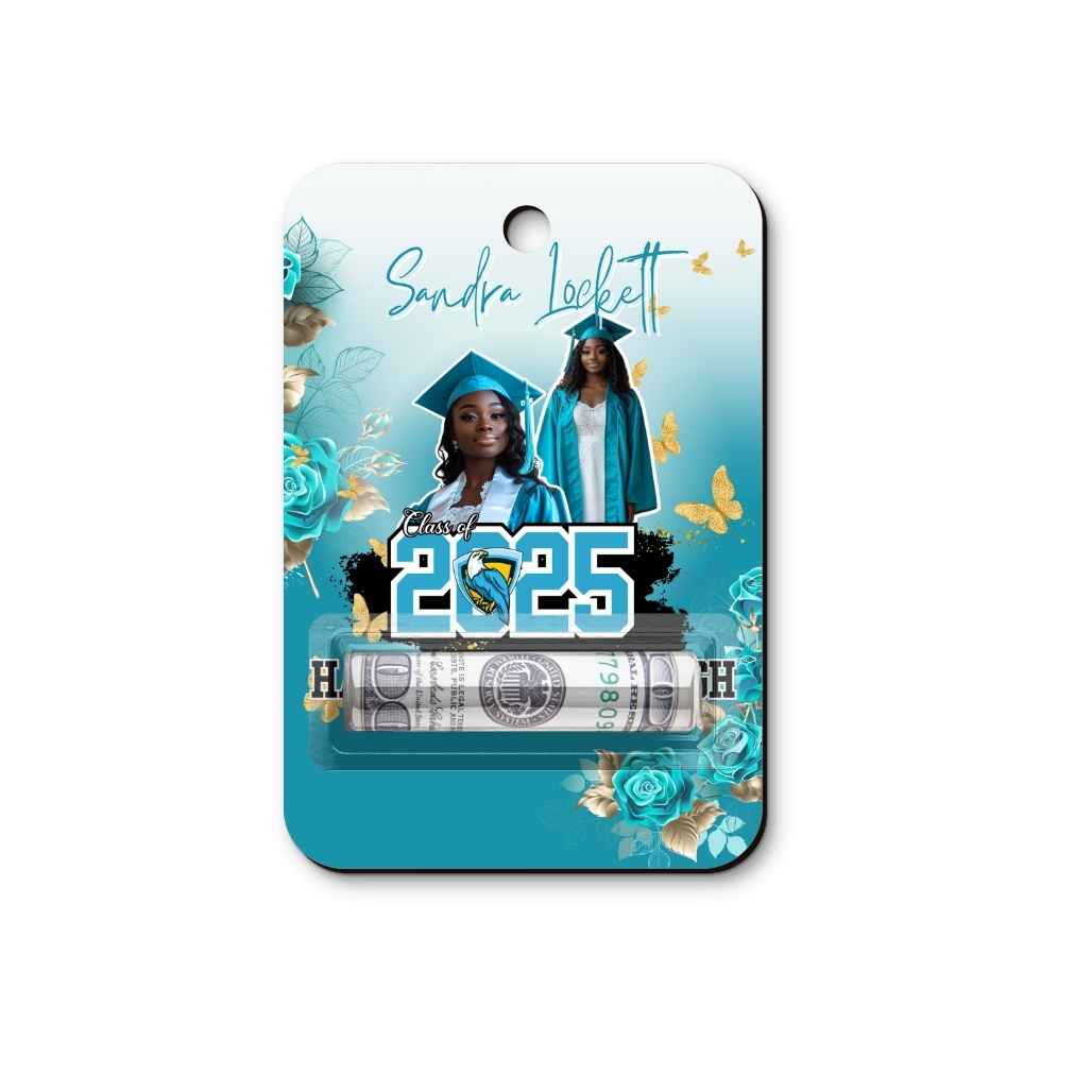 Personalized Graduation Money Holders – Custom Grad Gift with Photo, Name, School & Class of 2025 - Kiki's Custom Inspirations money card holder