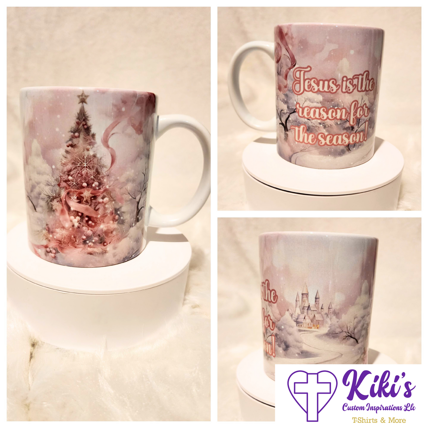 Pink Christmas Mug - Kiki's Custom Inspirations