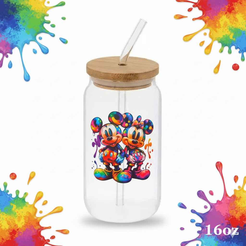 Color Splash Mouse Duo - Glass Cups & Mug