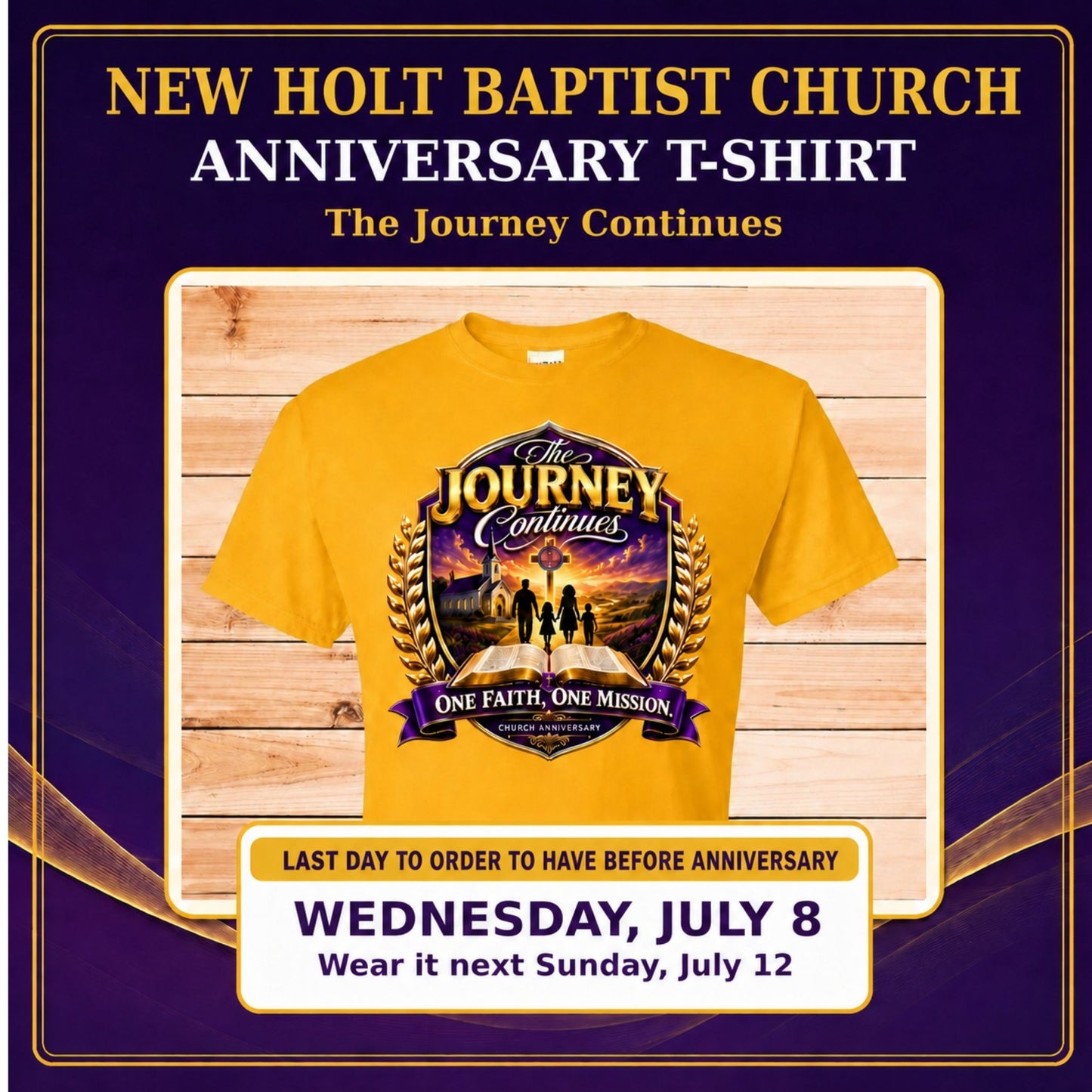 2026 New Holt Anniversary T-Shirt – The Journey Continues