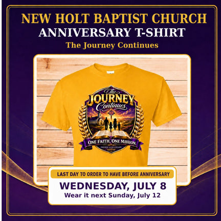 2026 New Holt Anniversary T-Shirt – The Journey Continues