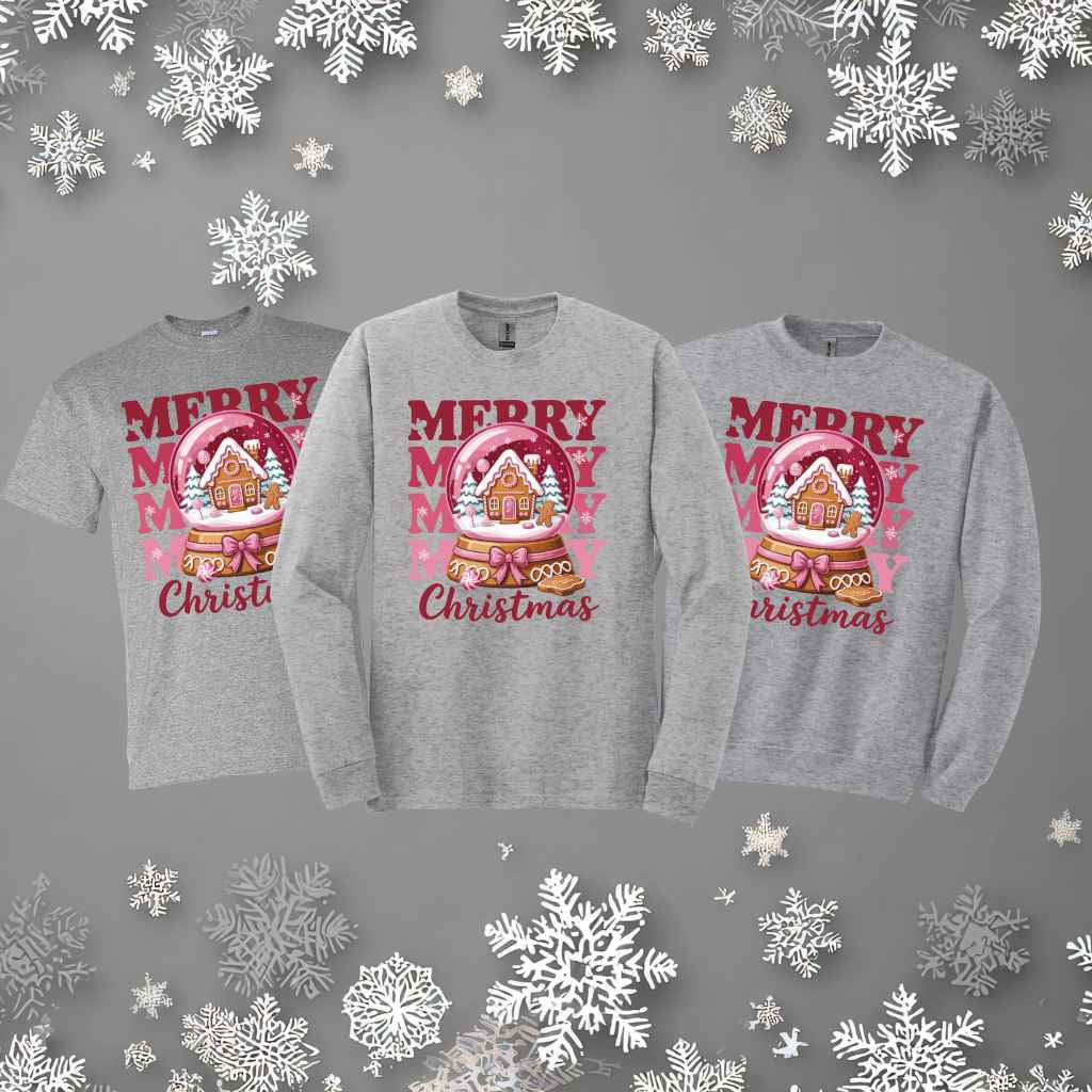 Merry Christmas Snow Globe Apparel & Mug Bundle