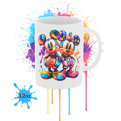 Color Splash Mouse Duo - Glass Cups & Mug