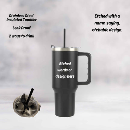 40oz Personalized Insulated Tumbler - Kiki's Custom Inspirations Drinkware