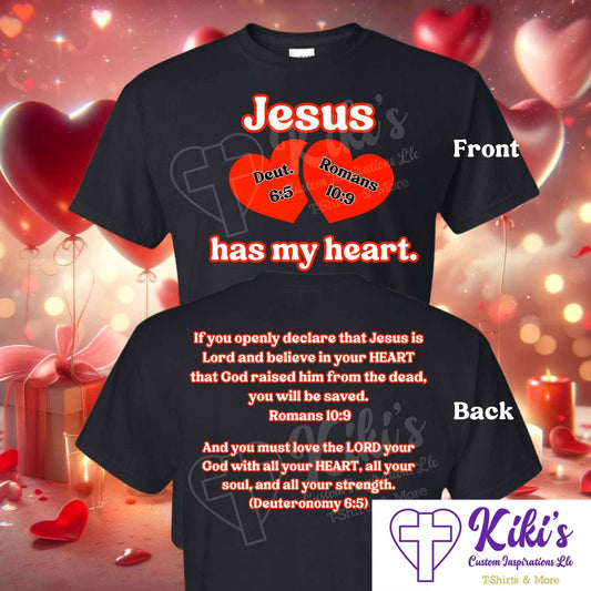 Jesus Has My Heart Apparel - Kiki's Custom Inspirations
