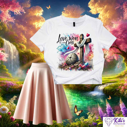 Love Won At The Cross Easter Tshirts - Kiki's Custom Inspirations
