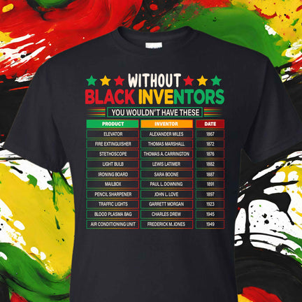 Black Inventors T-Shirt - Kiki's Custom Inspirations T-Shirt