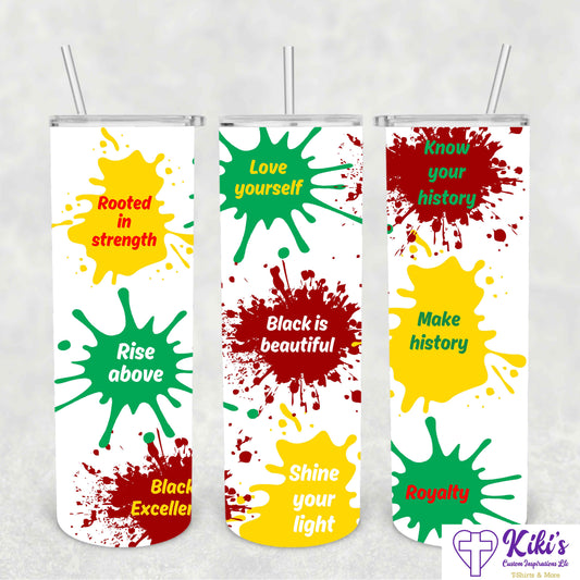 Black is Beautiful Tumbler - Kiki's Custom Inspirations Drinkware