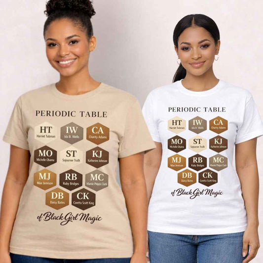 Periodic Table of Black Girl Magic T-Shirt | Tribute to Black Women