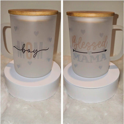 Blessed Boy Mom Drinkware - Kiki's Custom Inspirations Libbey cup, Frosted Mug