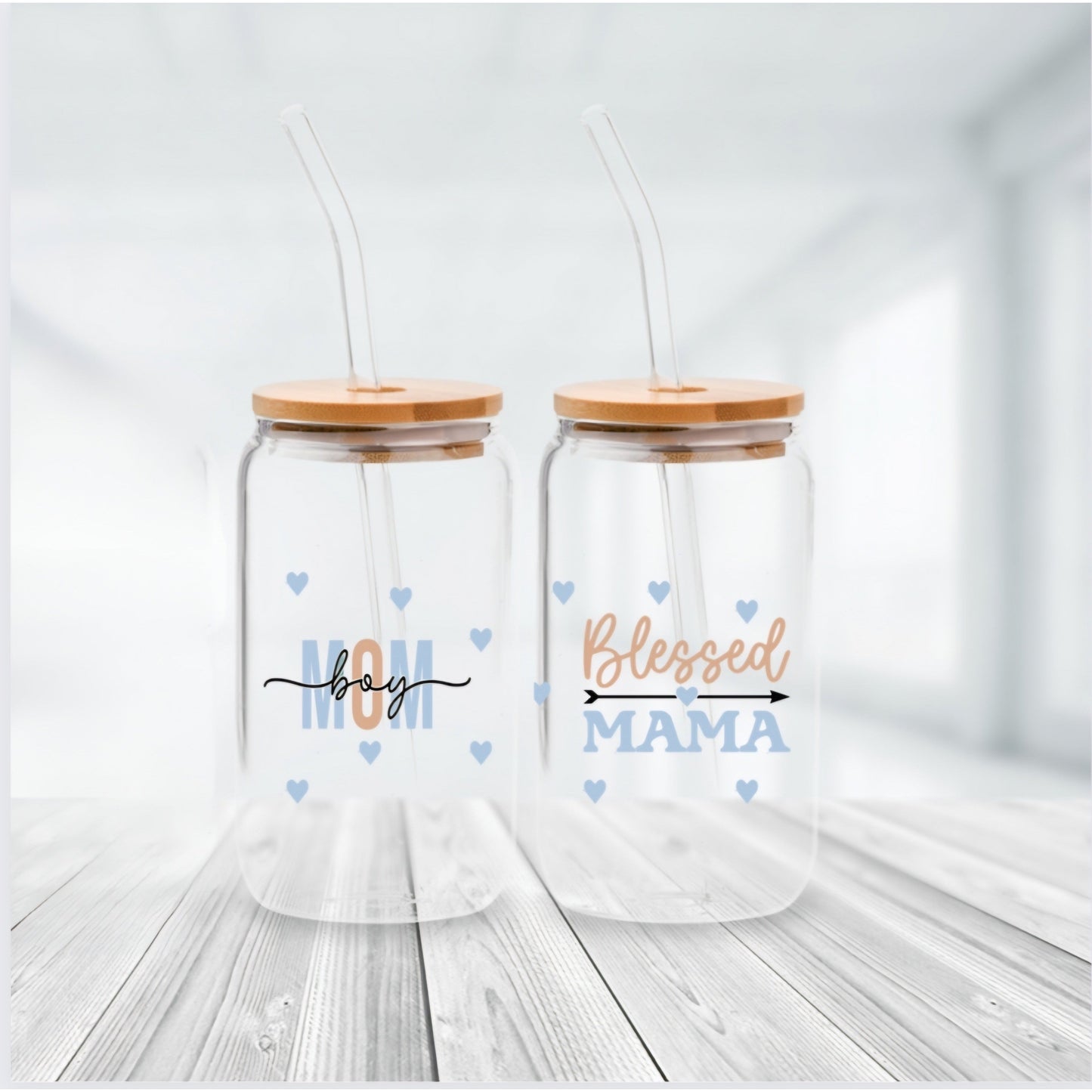 Blessed Boy Mom Drinkware - Kiki's Custom Inspirations Libbey cup, Frosted Mug