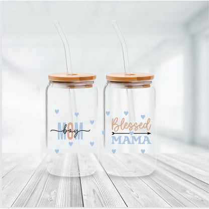 Blessed Boy Mom Drinkware - Kiki's Custom Inspirations Libbey cup, Frosted Mug