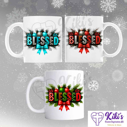 "Blessed" Christmas Shirt & Sweatshirt - Kiki's Custom Inspirations T-Shirt, Long Sleeve, Sweatshirt, Mug