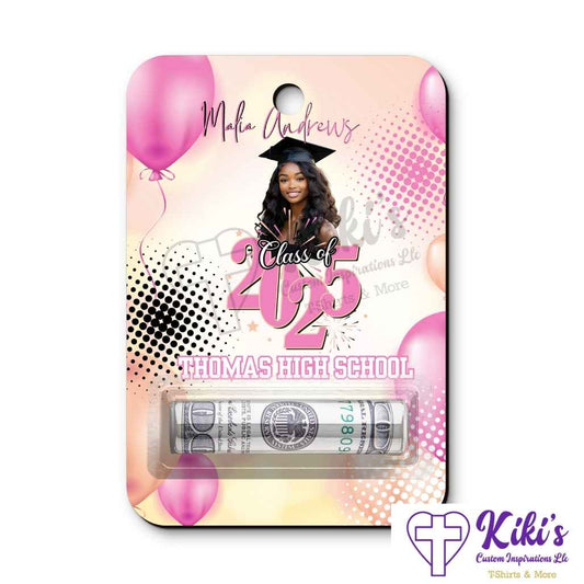 Personalized Graduation Money Holders – Custom Grad Gift with Photo, Name, School & Class of 2025