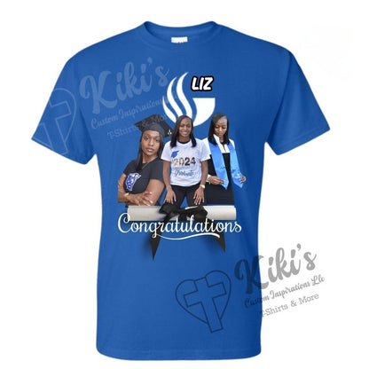 Center Design Grad T-Shirts - Kiki's Custom Inspirations DTF T-Shirt, T-Shirt