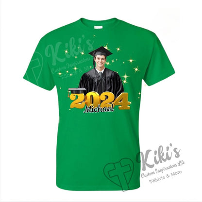 Center Design Grad T-Shirts - Kiki's Custom Inspirations DTF T-Shirt, T-Shirt