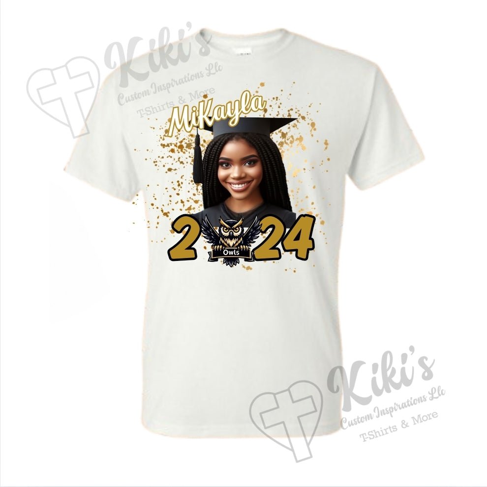Center Design Grad T-Shirts - Kiki's Custom Inspirations DTF T-Shirt, T-Shirt