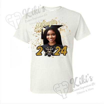 Center Design Grad T-Shirts - Kiki's Custom Inspirations DTF T-Shirt, T-Shirt