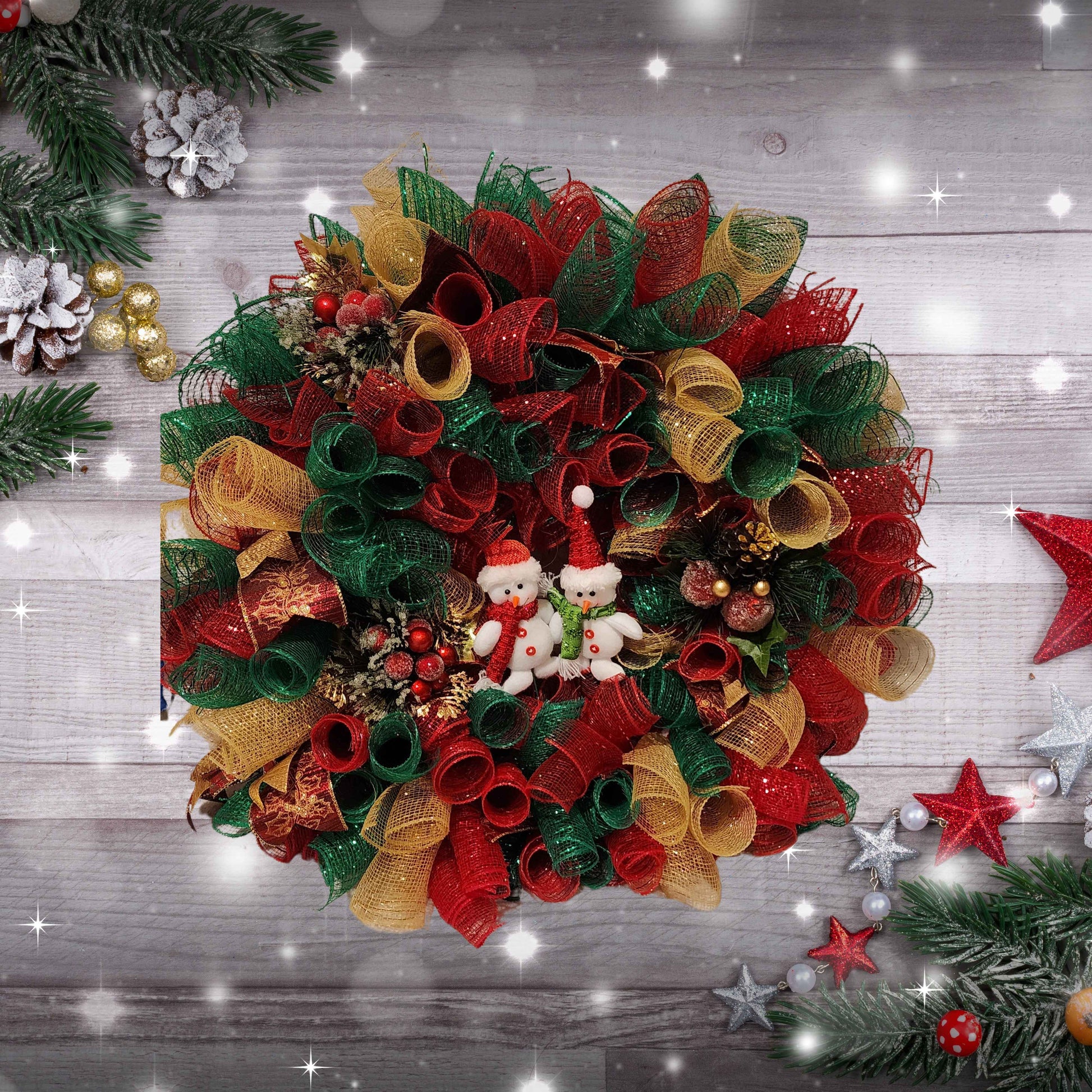 Christmas Spirit Wreath - Kiki's Custom Inspirations wreaths