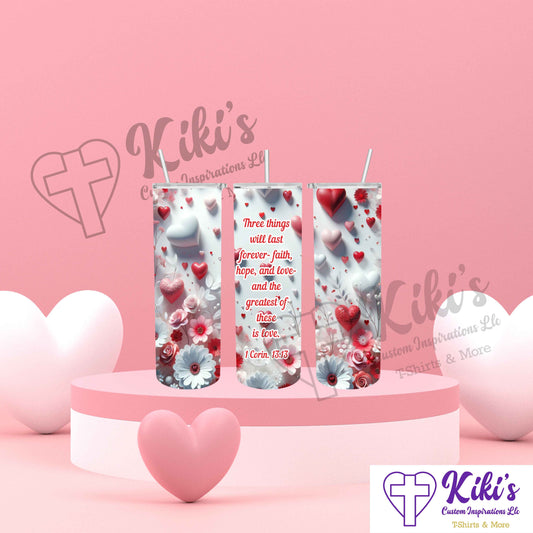 Corinthians Love Tumbler - Kiki's Custom Inspirations Drinkware