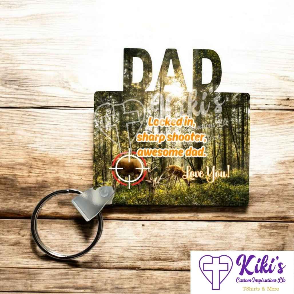 Dad hunting keychain