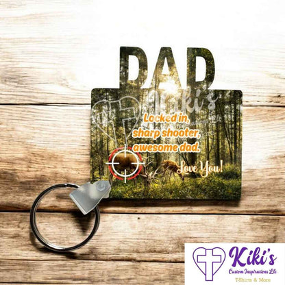 Dad hunting keychain