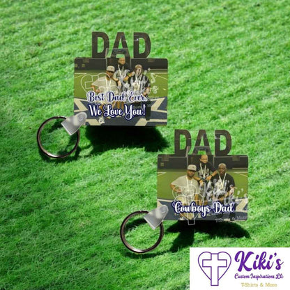 Personalized photo Dad keychain