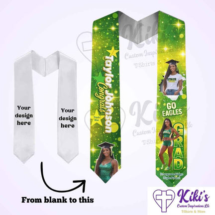 Custom Personalized Graduation Stole with Photos, Name, School | Graduation Keepsake