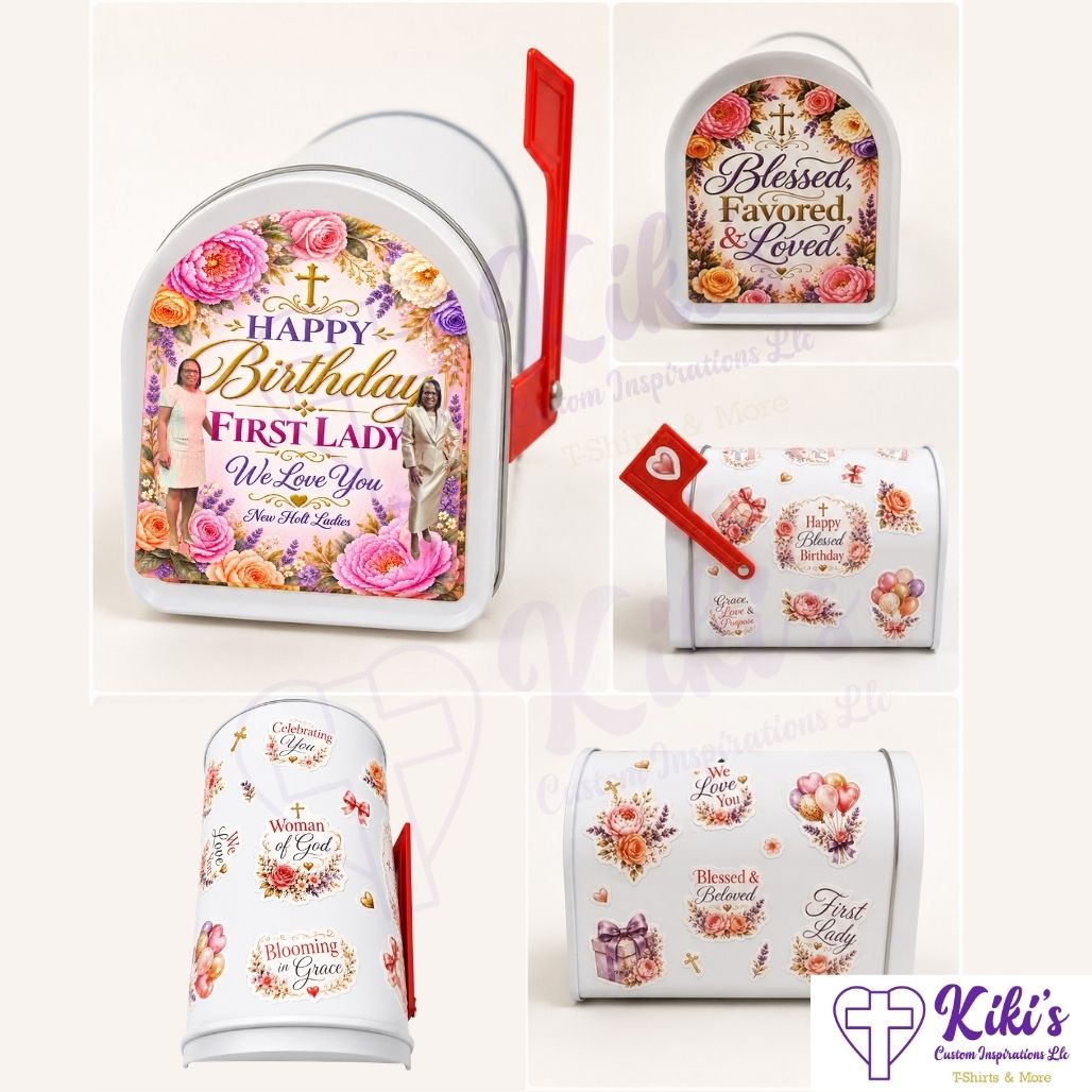 Personalized Mini Mailbox – Custom Keepsake Gift + 25 Blank Message Cards