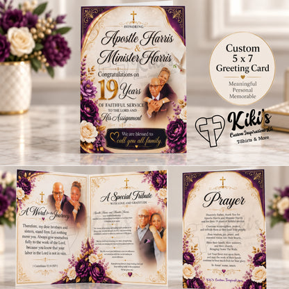 Custom Personalized Greeting Card | 5x7 Photo Card for Birthday, Thank You, Appreciation & More