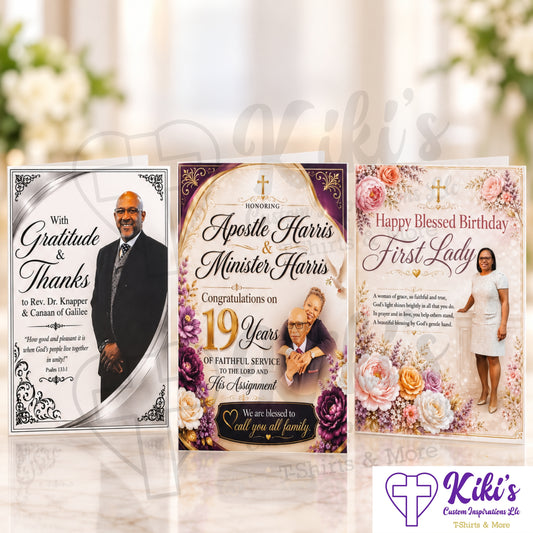 Custom Personalized Greeting Card | 5x7 Photo Card for Birthday, Thank You, Appreciation & More