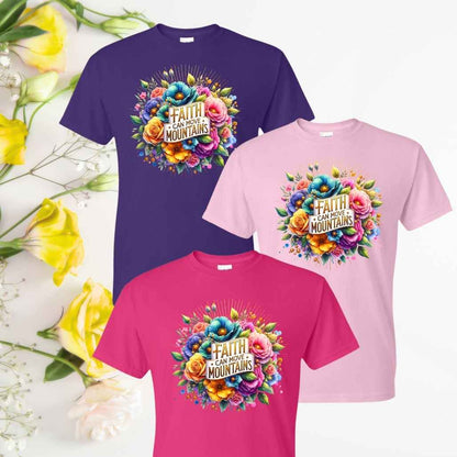 Faith, Not Fear (Floral) Inspirational T-Shirts - Kiki's Custom Inspirations DTF T-Shirt