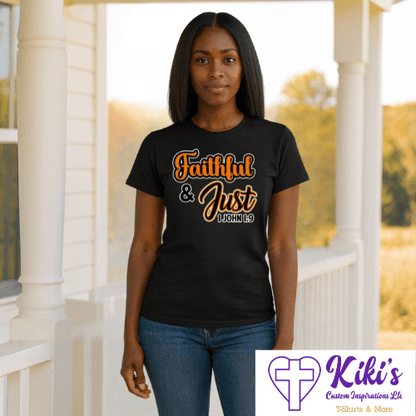 Faithful & Just T-Shirt – 1 John 1:9 Bible Verse Christian Tee - Kiki's Custom Inspirations T-Shirt