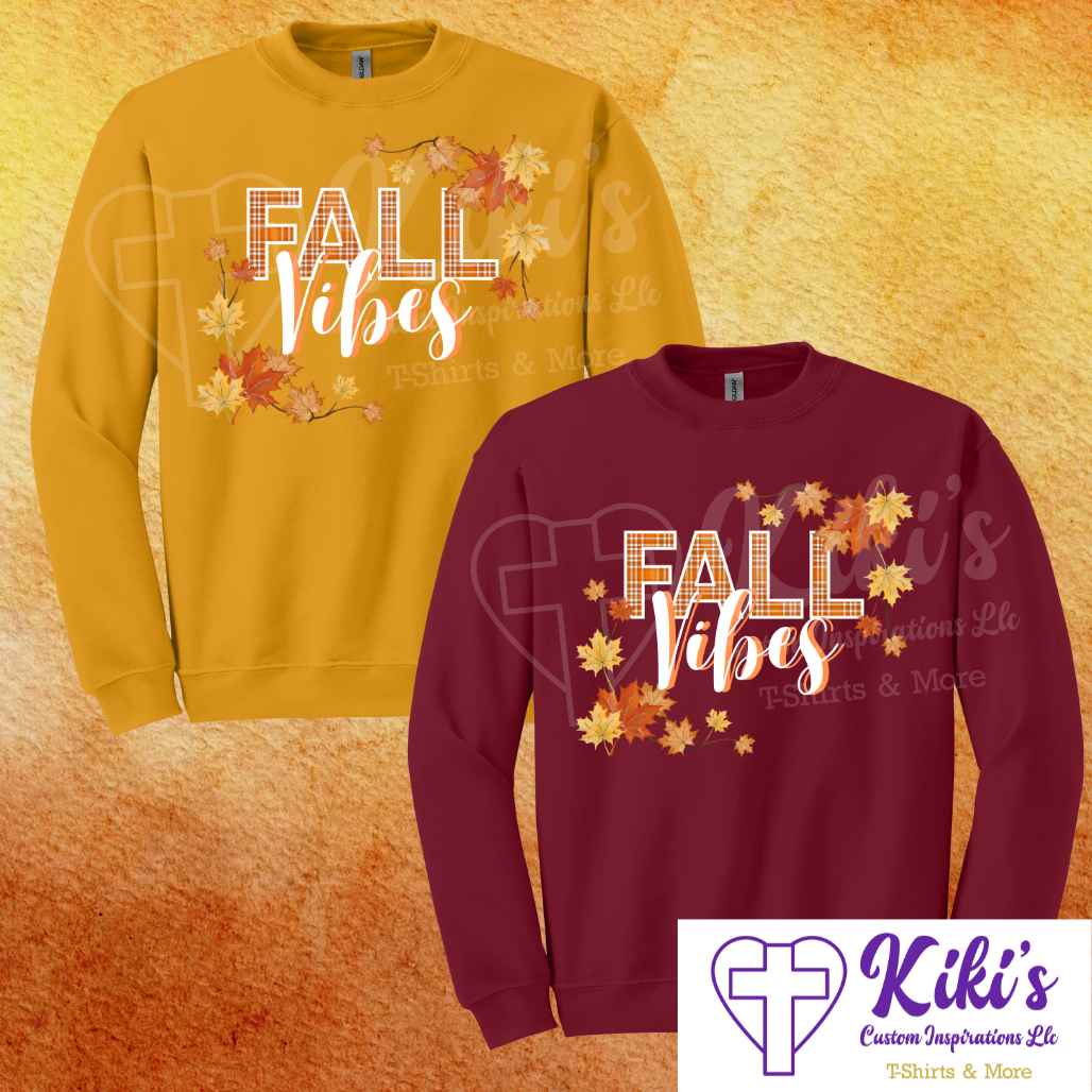 Fall Vibes Sweatshirts - Kiki's Custom Inspirations Sweatshirt