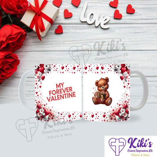Forever Valentine Bear Mug (Personalize) - Kiki's Custom Inspirations Drinkware