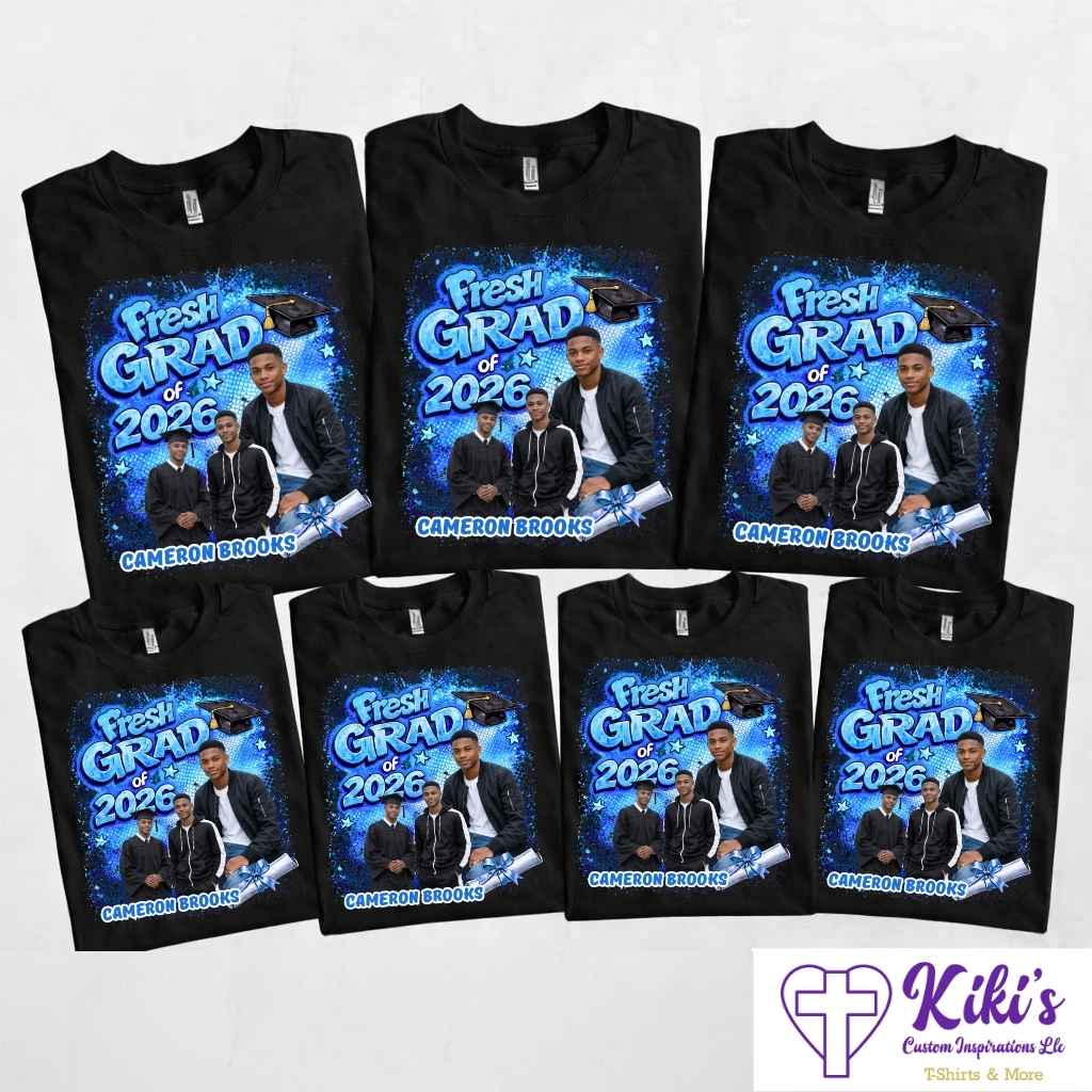 Custom Graduation Family T-Shirts | Personalized Photo Grad Shirts | Single or Bundle Packs