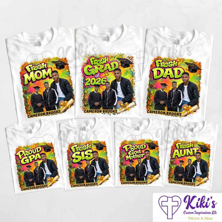 Custom Graduation Family T-Shirts | Personalized Photo Grad Shirts | Single or Bundle Packs